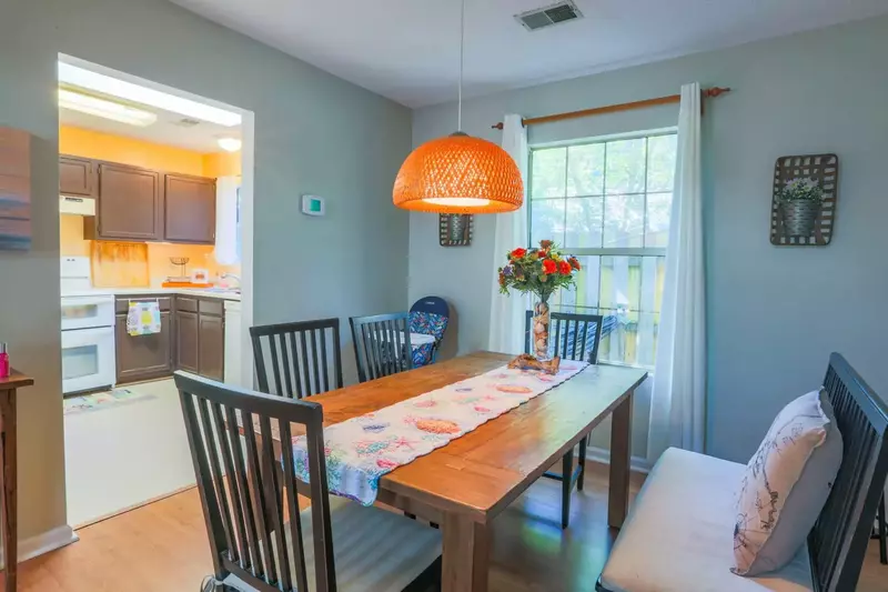 Our dining table comfortably seats 6 people.