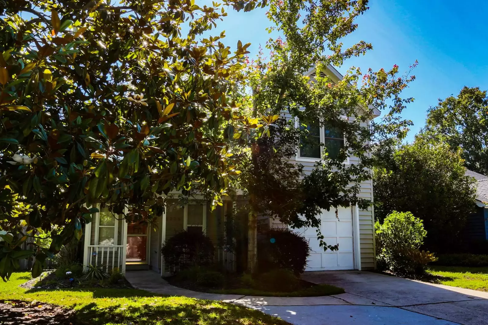 There's off-street parking for two cars available in the driveway.