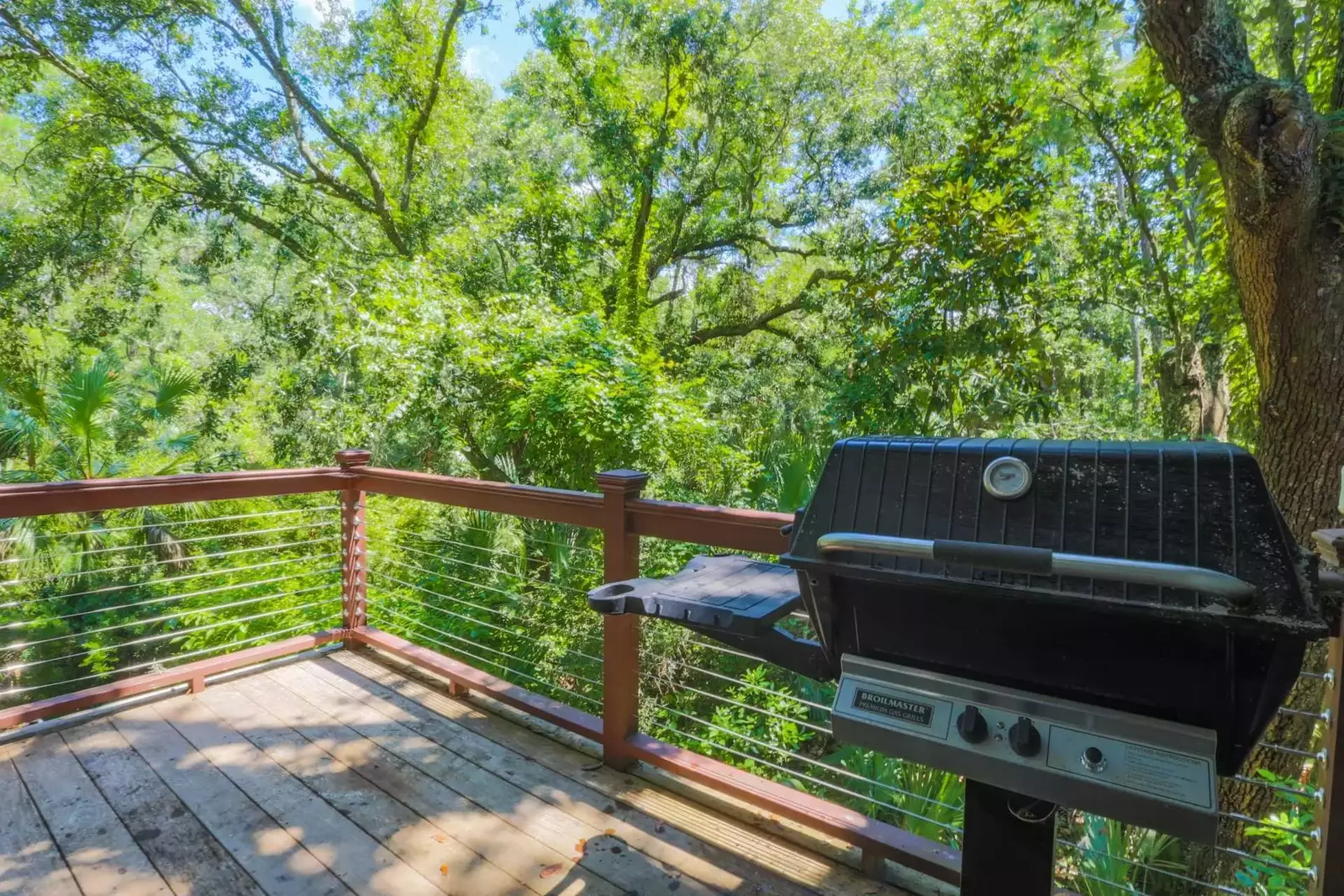 Guests of Green Winged Teal are welcome to use the grill on the home's back porch.