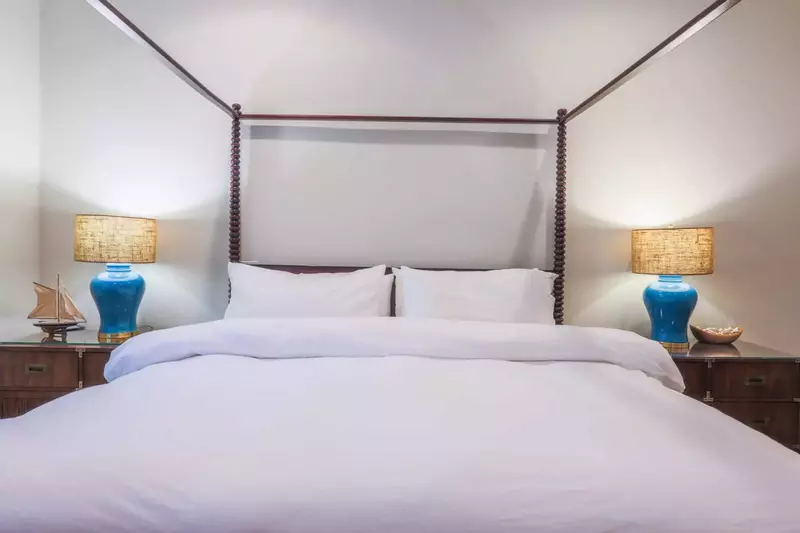 The home's master suite is located on the ground floor.