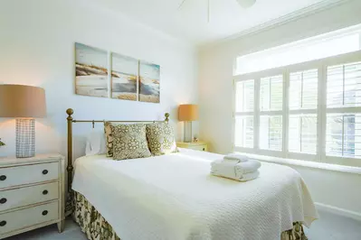The bedrooms receive terrific natural light.