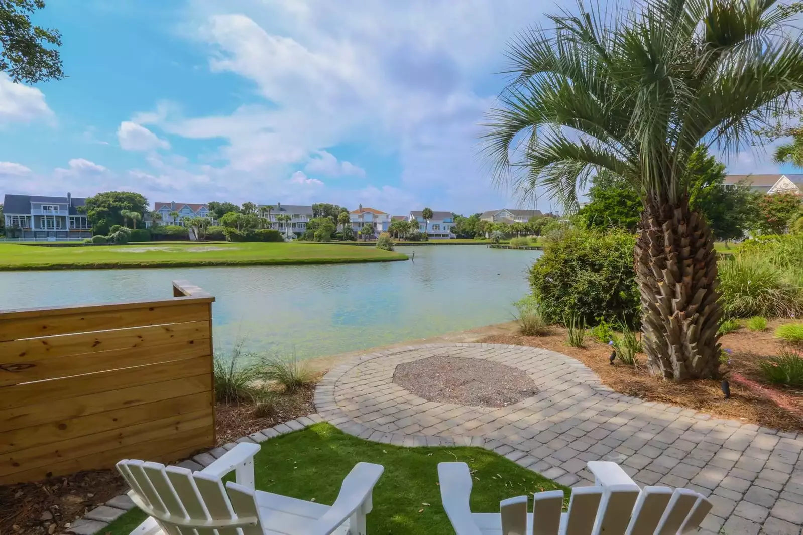 Watch the clouds roll by as you sit and enjoy the views from the home's backyard.