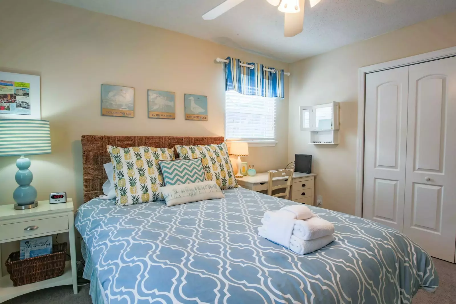 Each of the beds will be made in advance of your arrival with freshly laundered sheets.