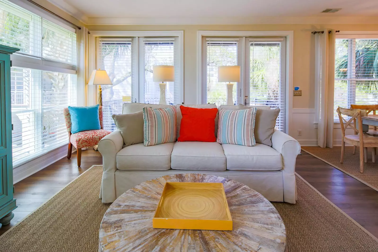 As an end unit, Coastal Chic receives wonderful natural light.
