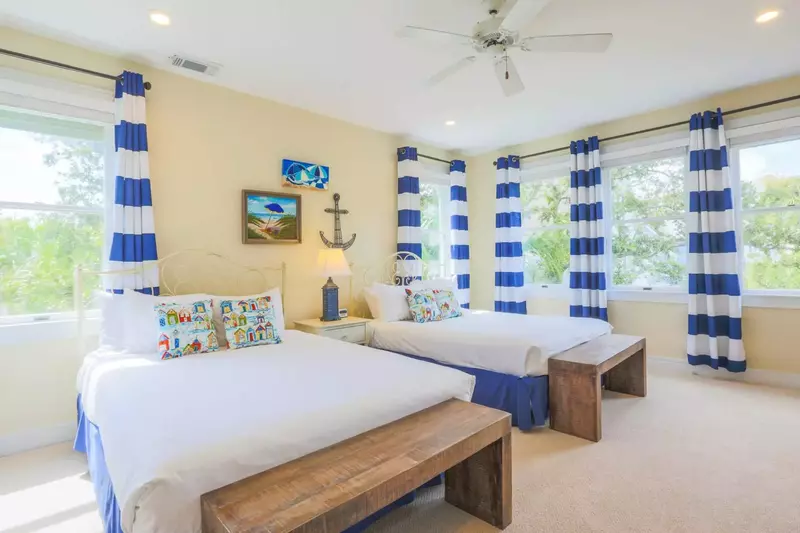 This beautifully decorated home receives terrific natural light.