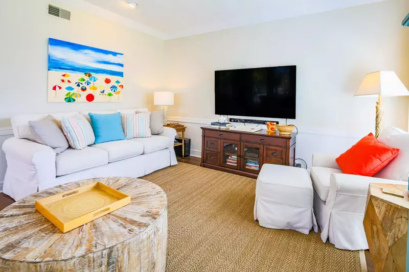 Coastal Chic has a large, comfortable family room.
