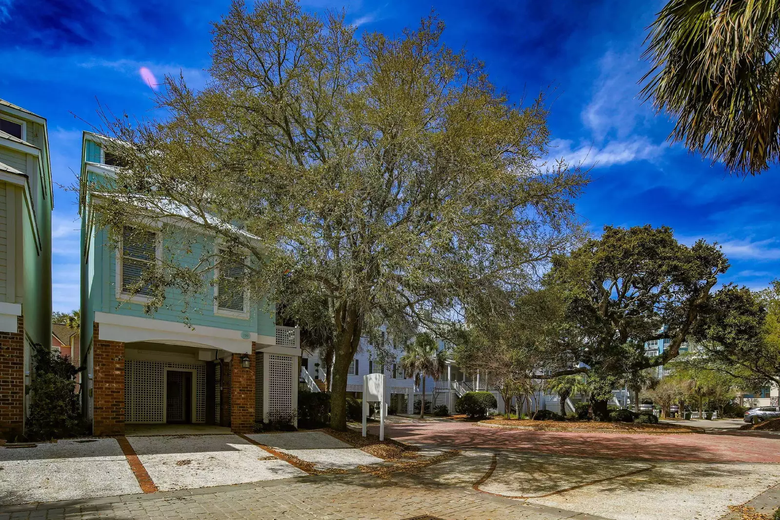 There's off-street parking for two cars available in the driveway.
