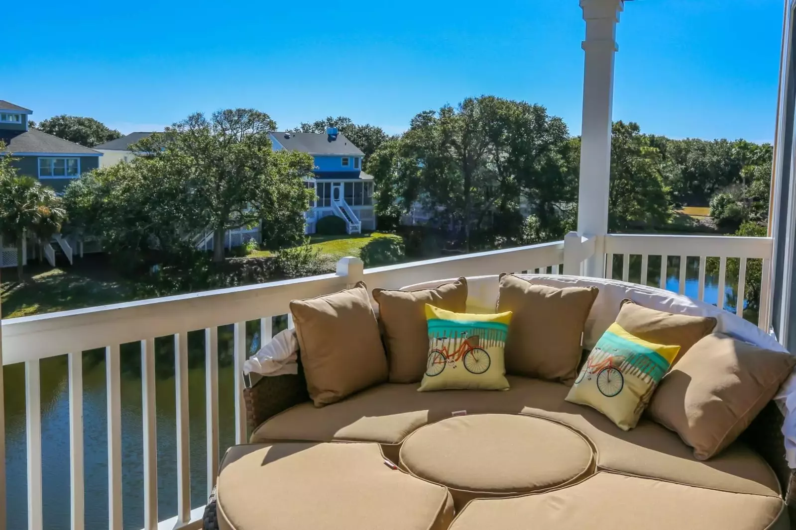 This outdoor sofa is the perfect spot for a book, nap or evening cocktail.