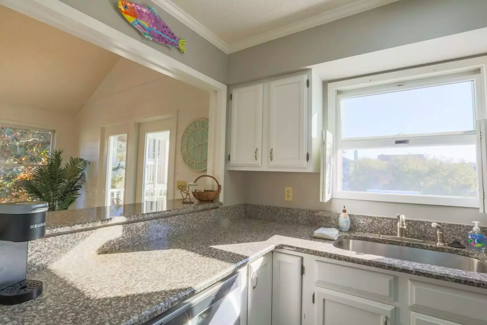 The Coastal Cottage has both a keurig and a drip coffee maker.