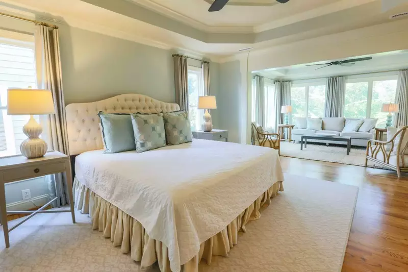 Sunny Side Up features a master bedroom with its own seating area teeming with terrific natural light.