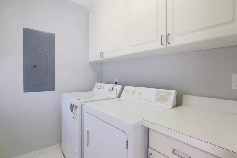 Sunny Side Up has a laundry room with full sized washing machine & dryer on the second floor.
