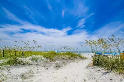 This beach access point is an easy 2 minute walk from the house.