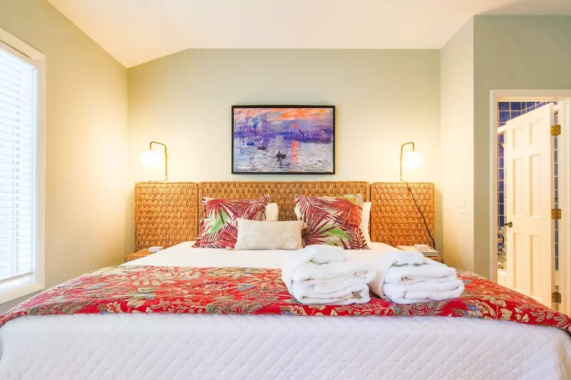 The Jack & Jill bathroom is also accessible through this guest bedroom.