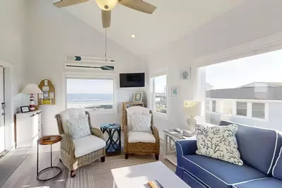 Surf Song Cottage is a newly built, beach front home on the quiet, East end of Folly Beach.