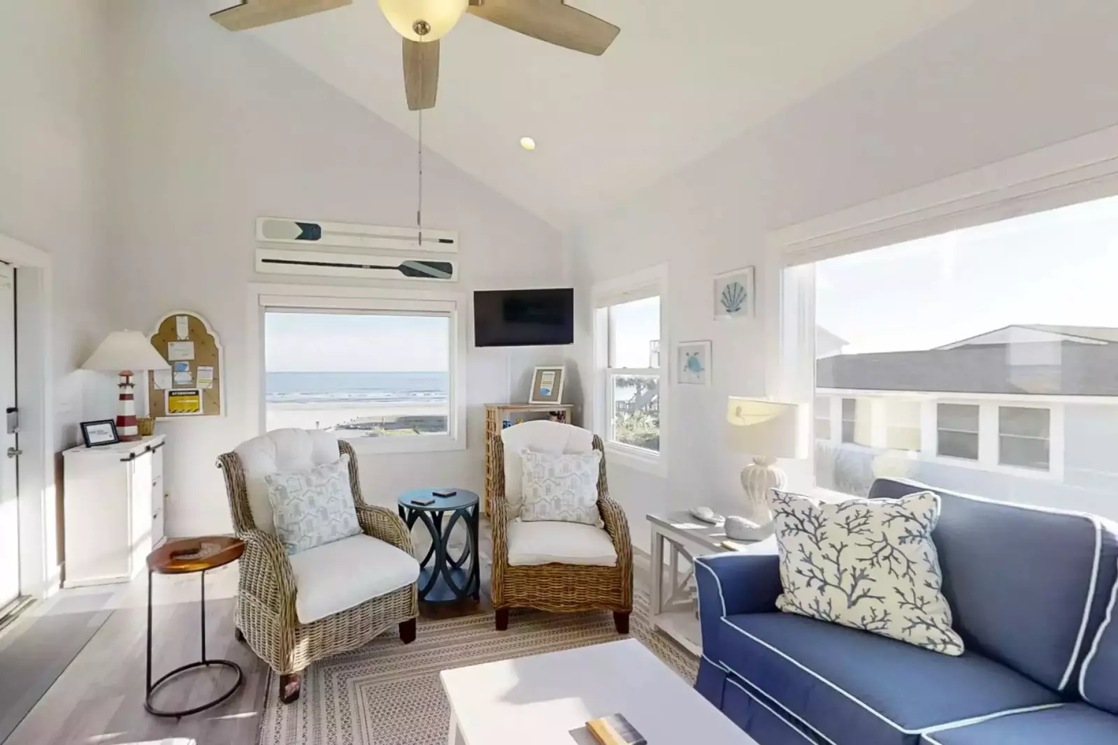Surf Song Cottage is a newly built, beach front home on the quiet, East end of Folly Beach.