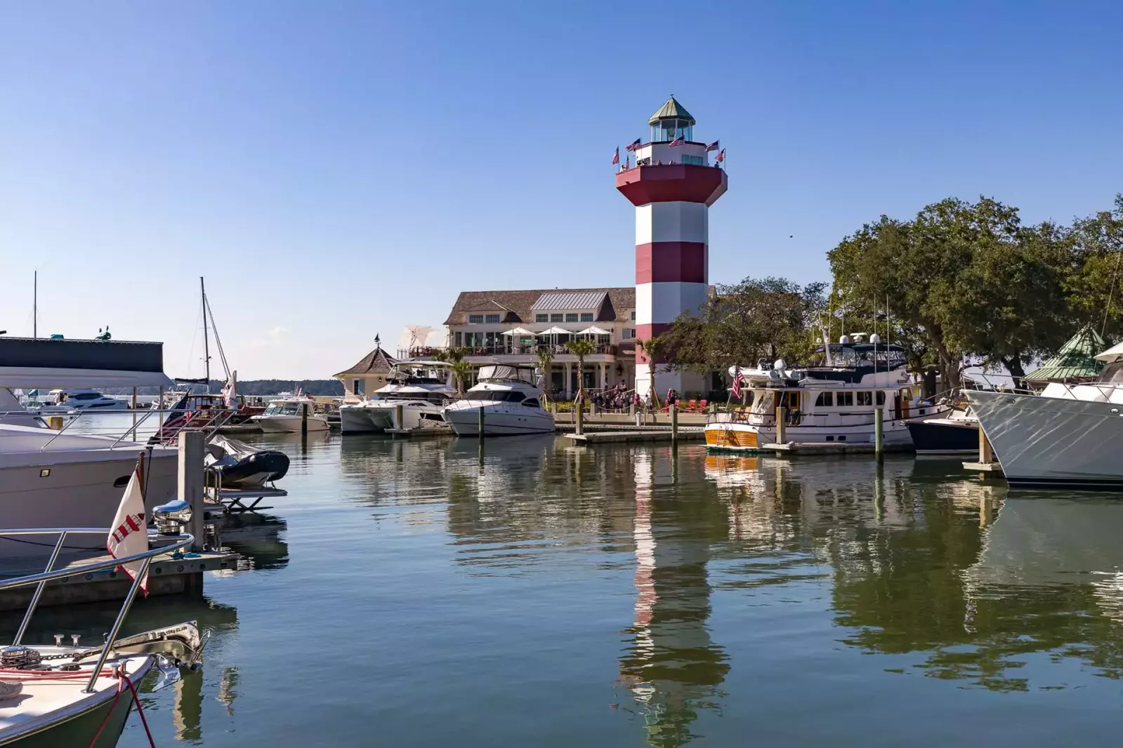 The Iconic Harbour Town lighthouse - Your beacon to relaxation at the new Quarter Deck Restaurant
