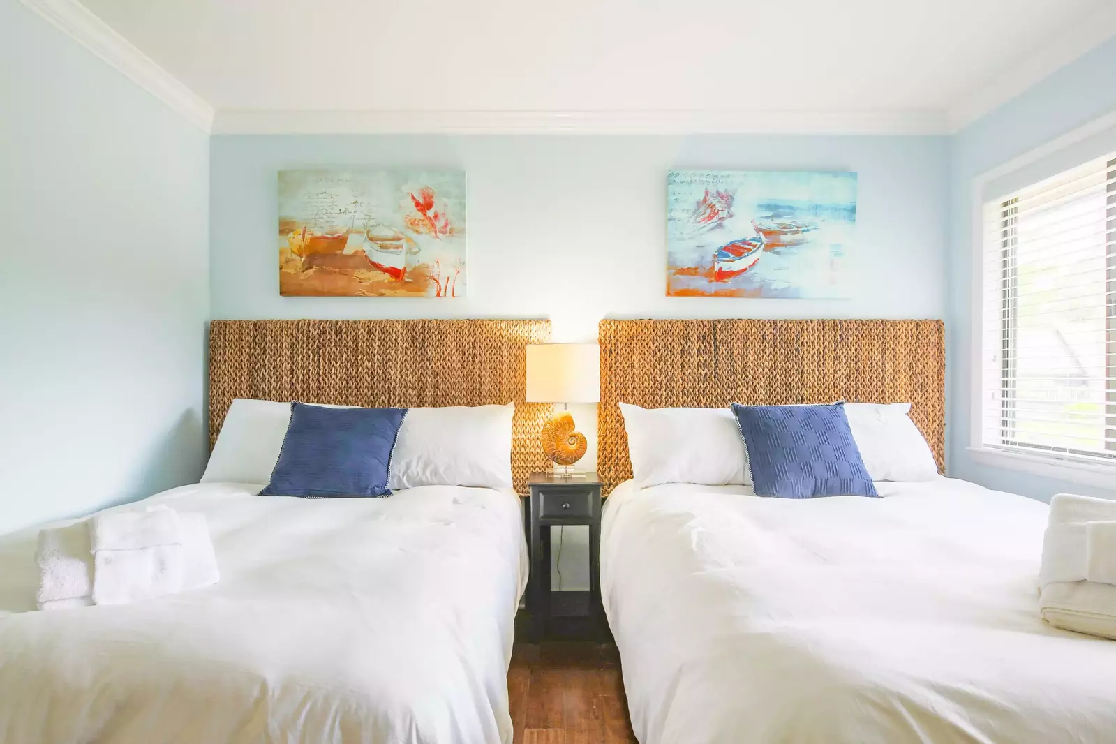 Each of the beds will be made in advance of your arrival with freshly laundered sheets.