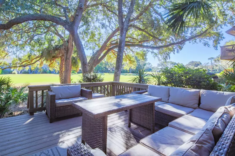 The back deck features a terrific sectional sofa.  Sit back and enjoy the view!