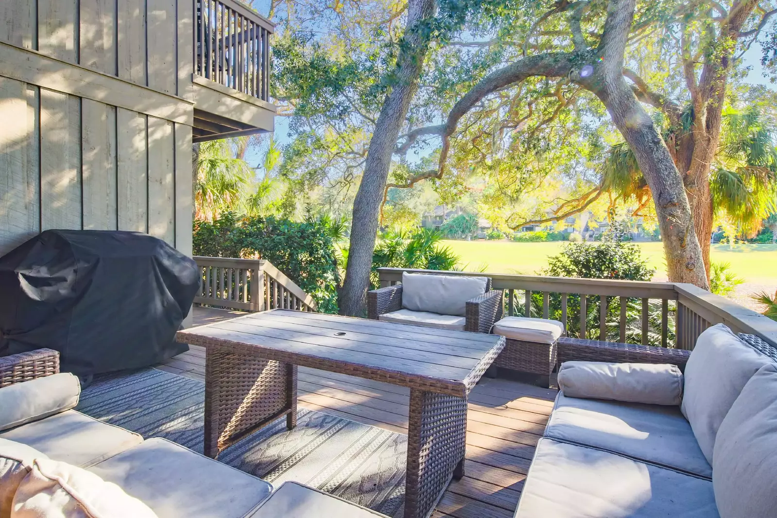 There is also a gas BBQ grill on the back deck.