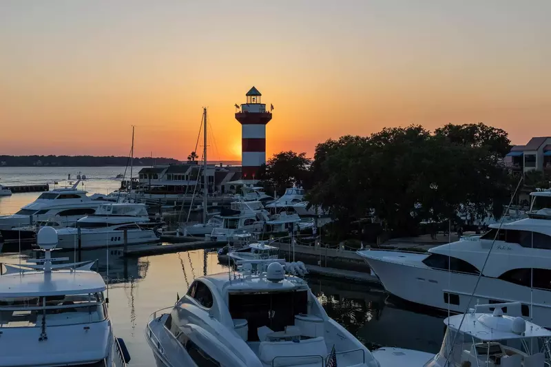 Sunset over Harbour Town Lighthouse