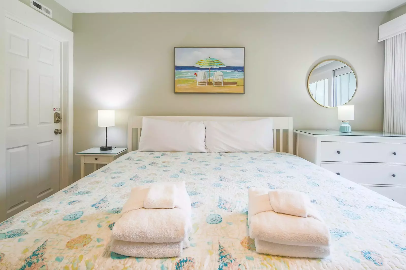 Each of the beds will be made in advance of your arrival with freshly laundered sheets.