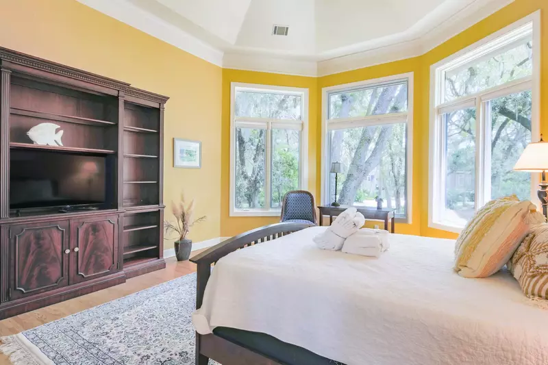 The front suite receives wonderful natural light and has a flat screen TV.