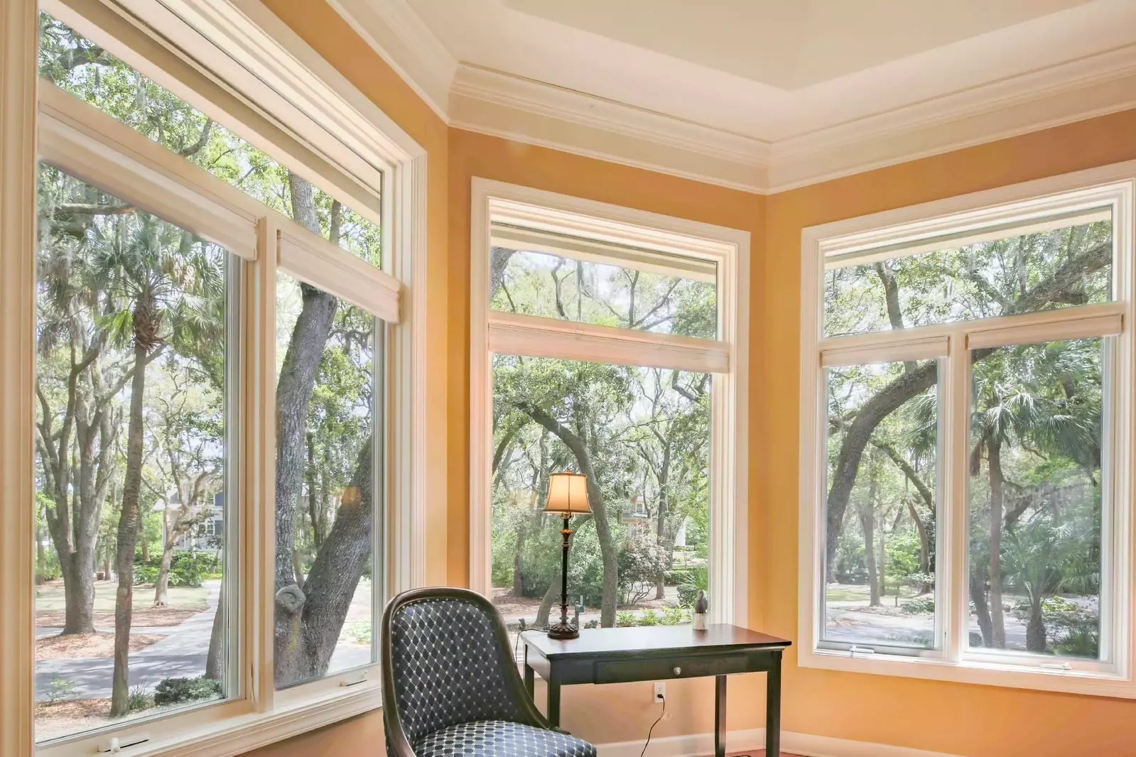 Anyone who works at the desk in the front suite will be spoiled with these beautiful views.