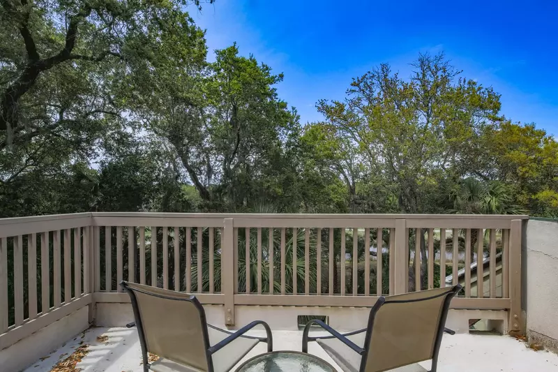This is the upper balcony off of the second floor bonus room.