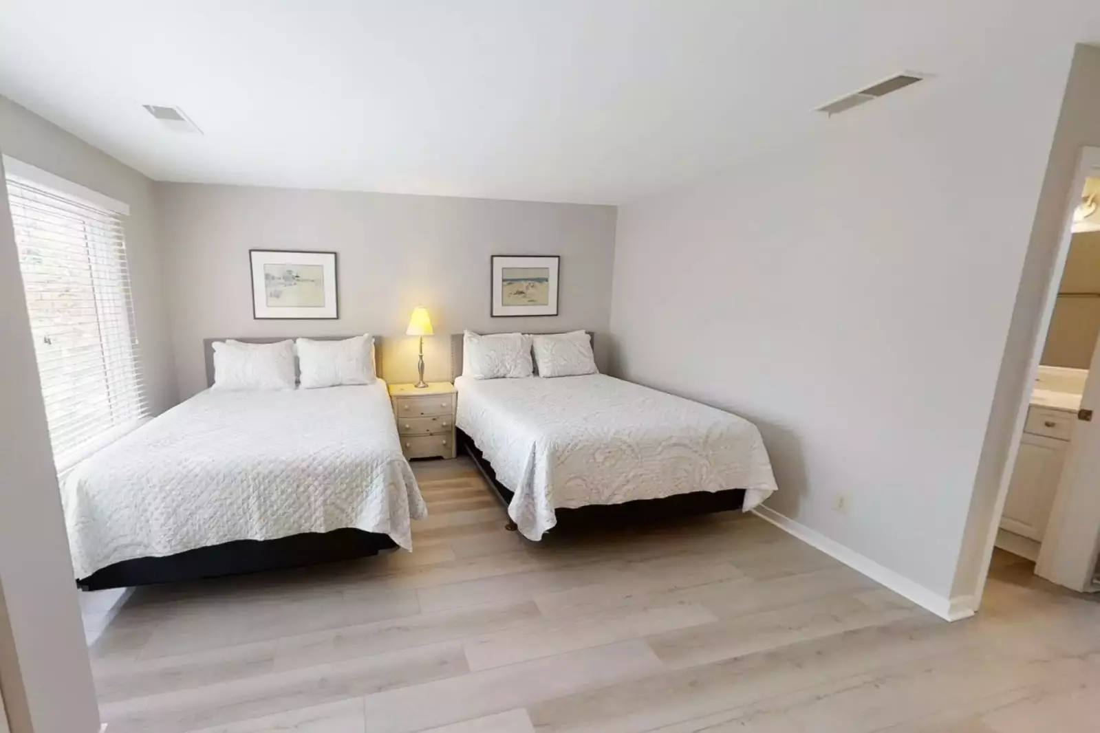 2nd Bedroom with 2 Queen Size Beds has an on suite bath