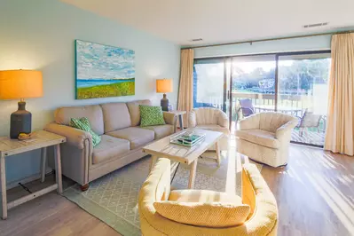 The Aurora is a renovated two bedroom villa with golf course views.