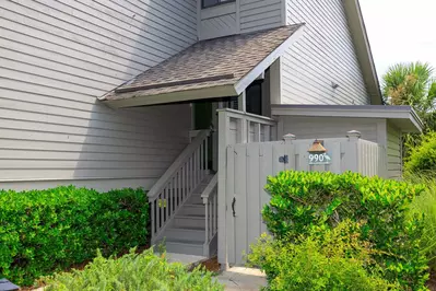 Follow this exterior staircase to access the front door of The Aurora.
