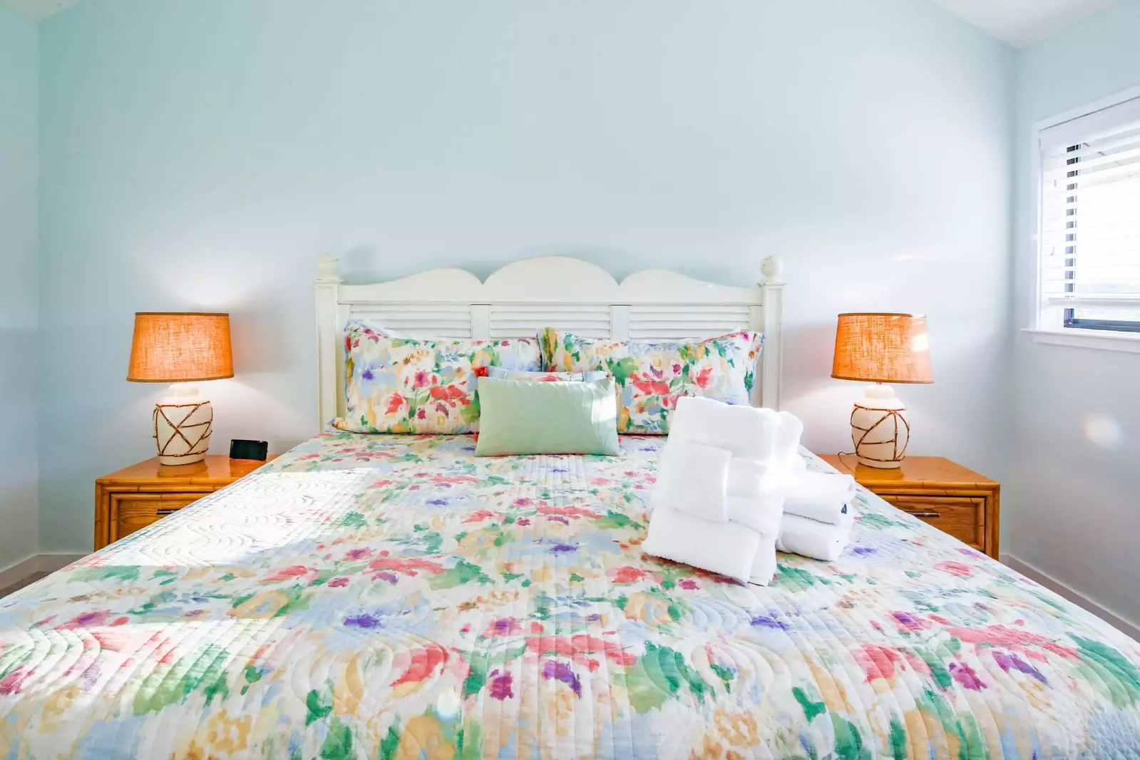 Each of the beds will be made in advance of your arrival with freshly laundered sheets.