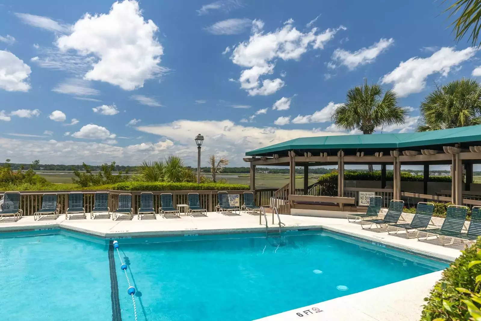 Your kids will love to splash and play in the marshside community pool.