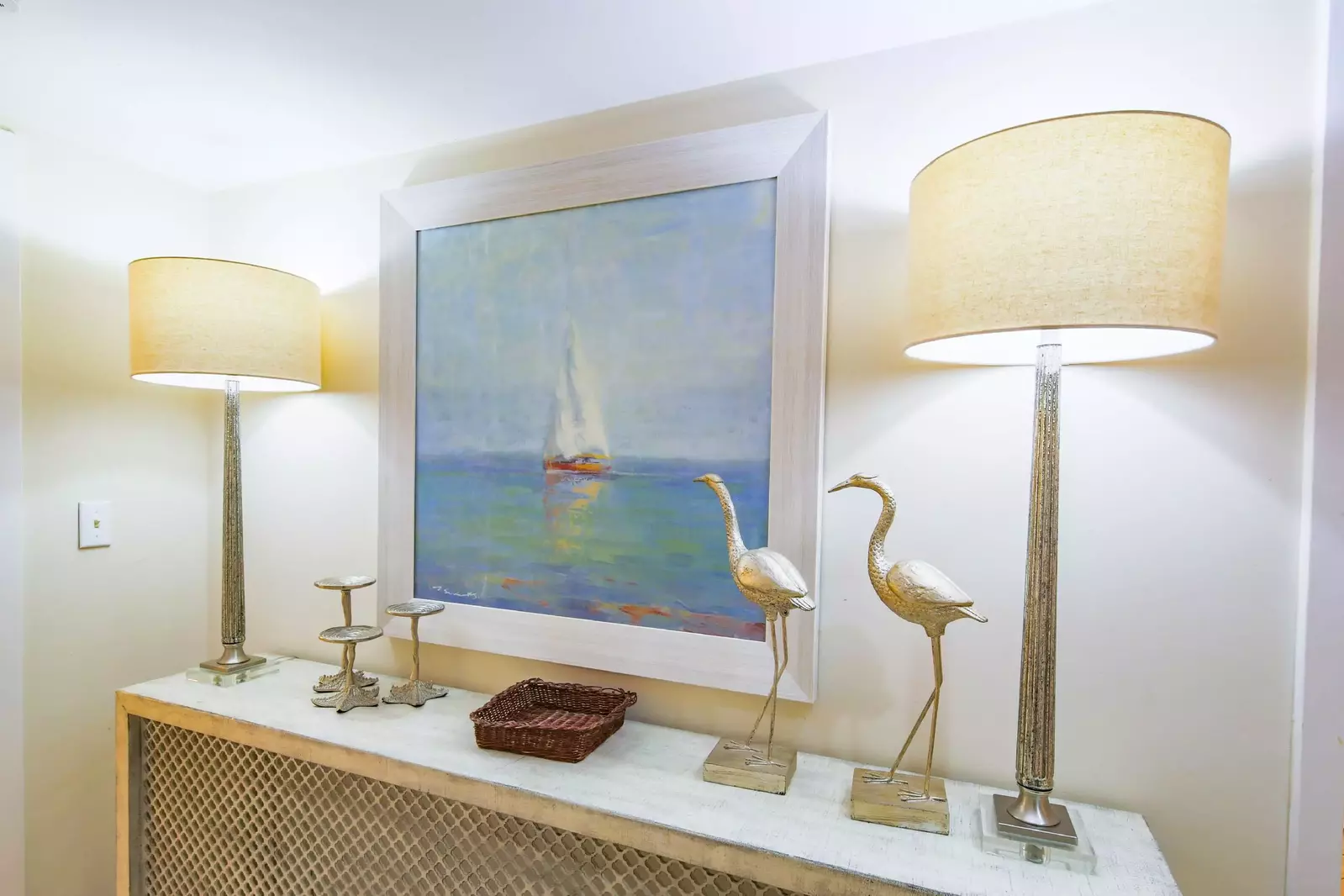 When you enter the home, you'll find this hallway to the master suite.