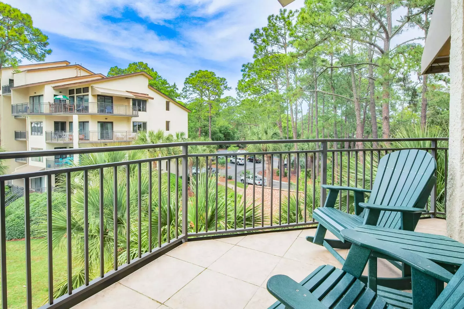 There are also Adirondack chairs on the wraparound balcony.