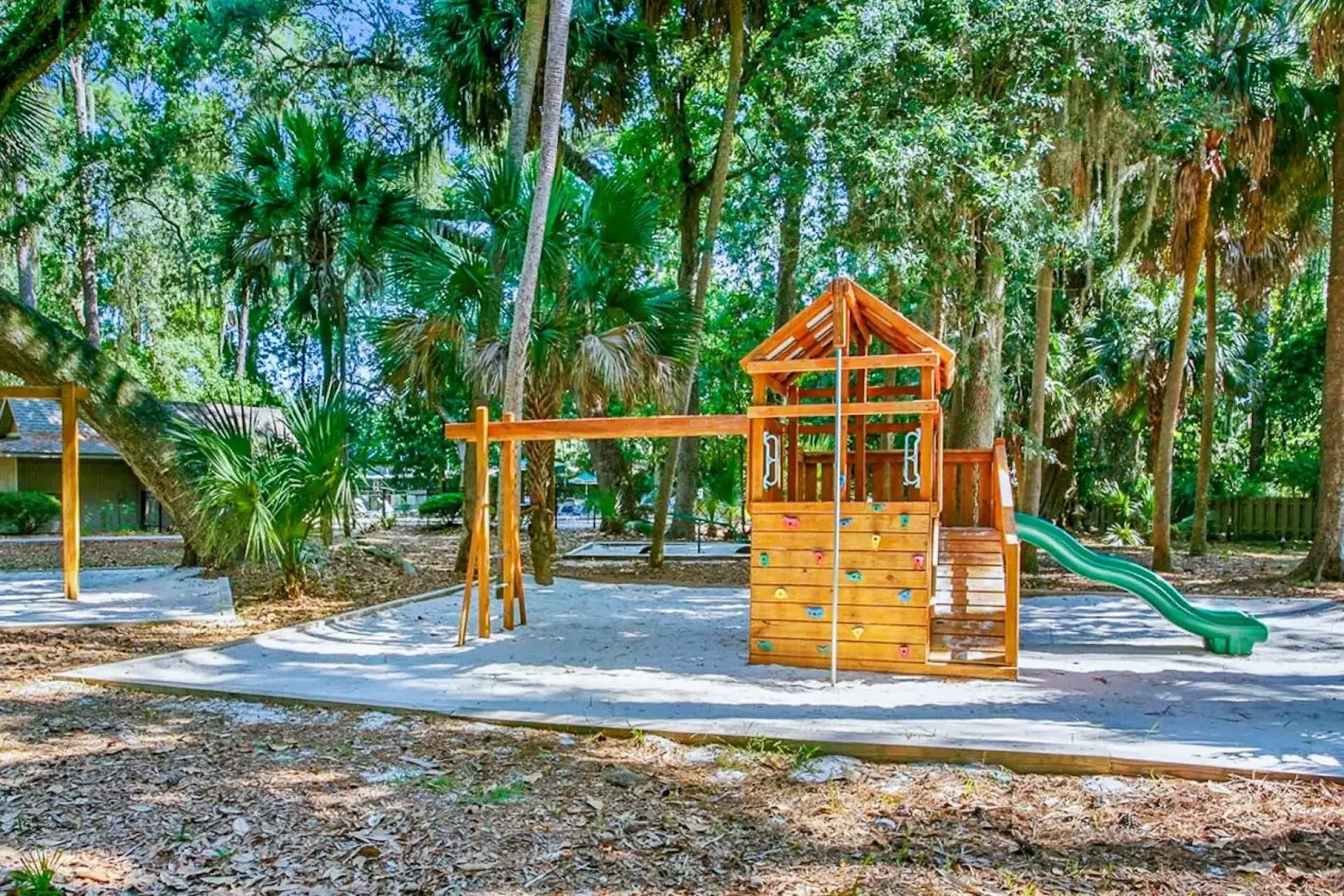 Our guests are welcome to access the Greenwood Forest community playground.