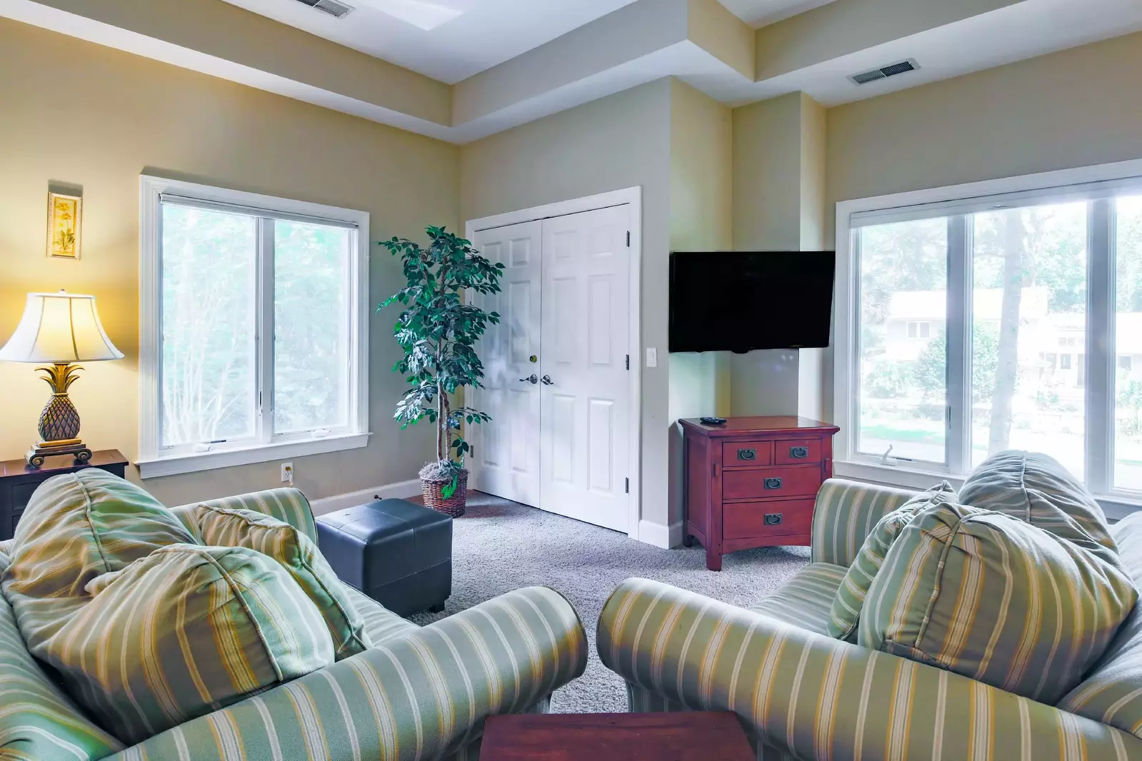 This spacious second master suite is perfect for a couple or a family who'd like a little more privacy.