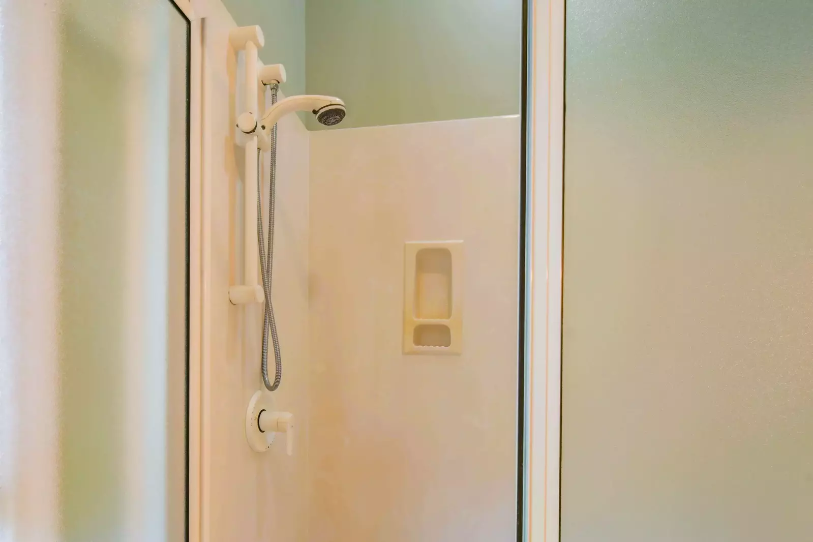 The jack & jill bathroom features a walk-in shower.