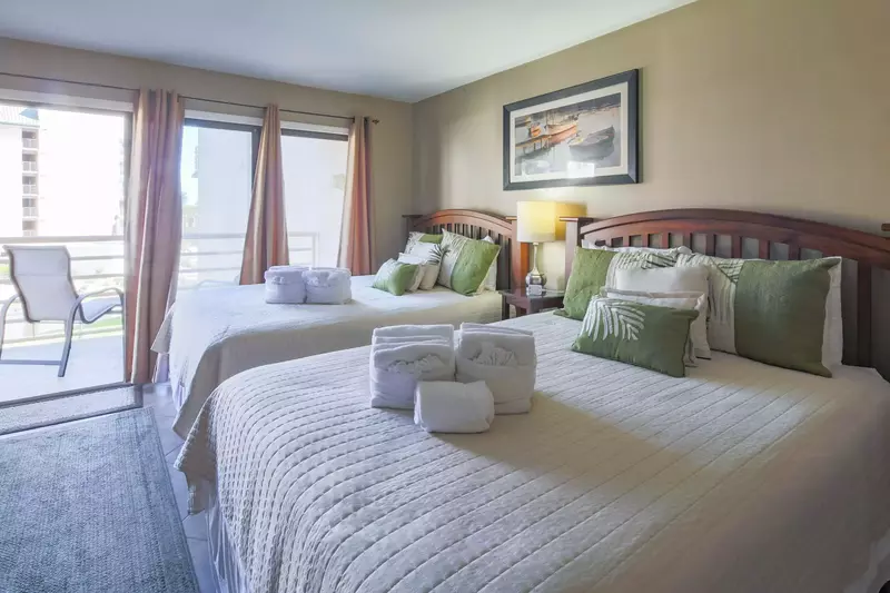 The guest suite also has sliding door access to a covered balcony.