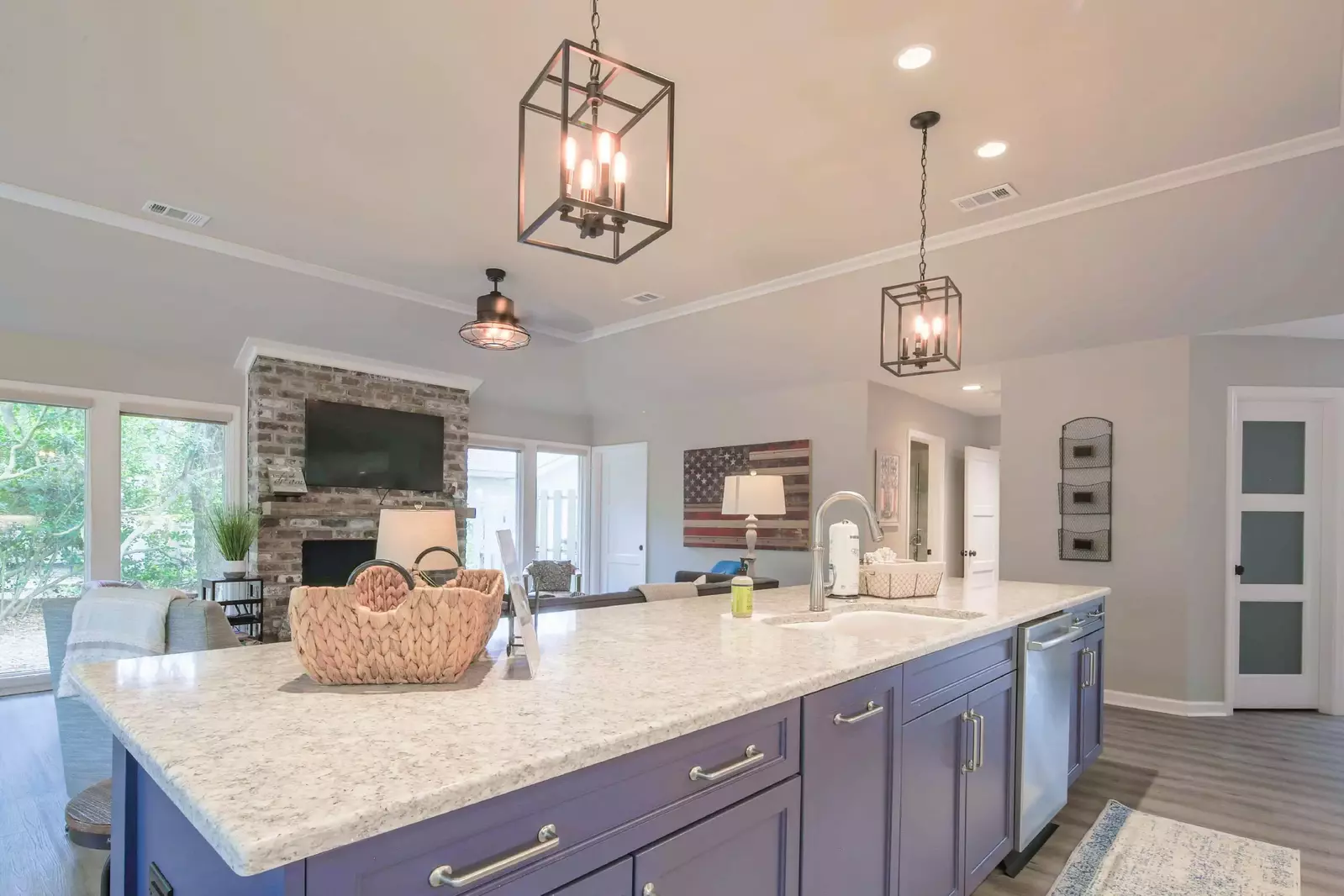 The second master suite is located just off of the family room and kitchen.