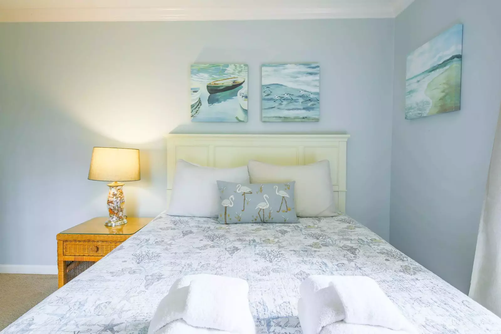 Each of the beds will be made in advance of your arrival with freshly laundered sheets.