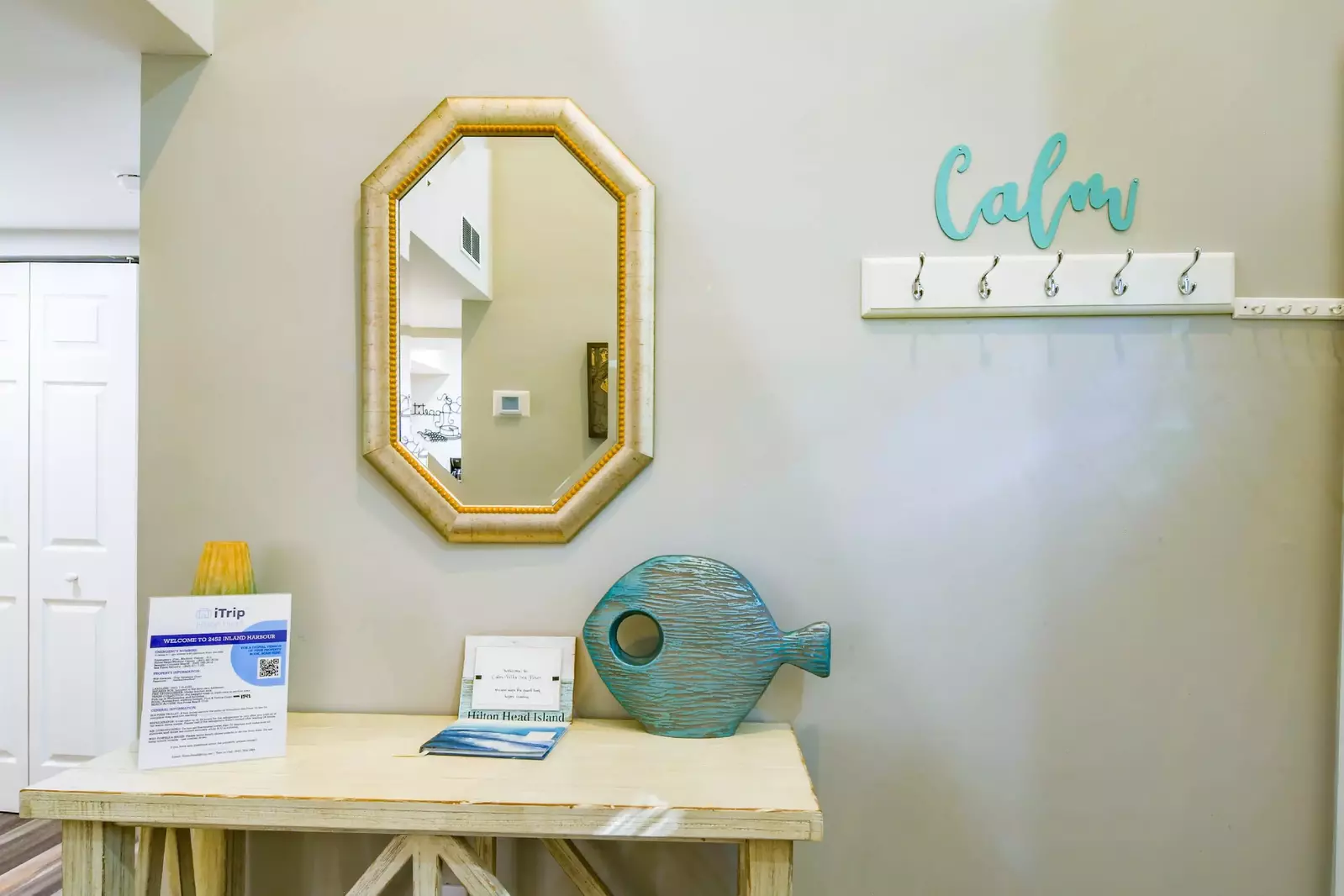 When you enter the front door of the home, you will find this entryway.