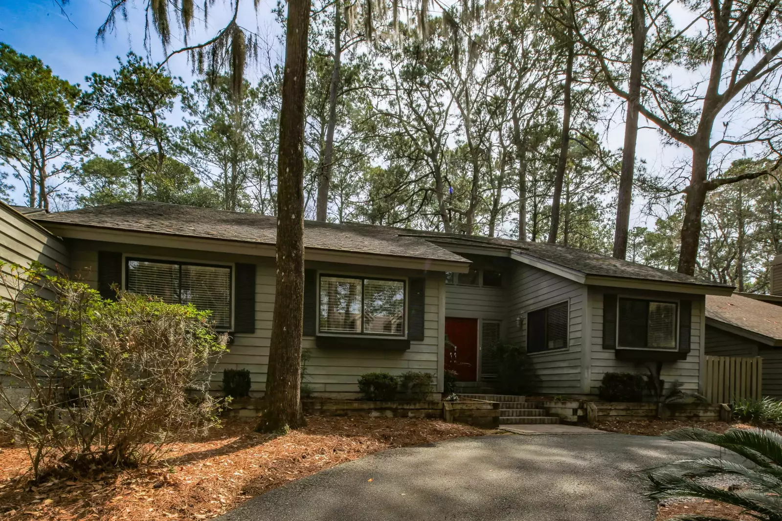 All the rooms within this comfortable home are located on the same level.