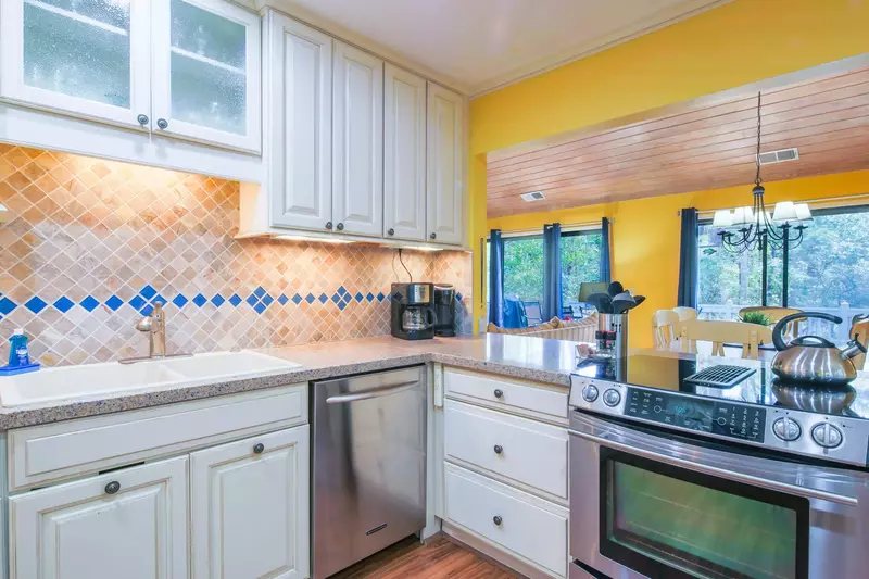 There is plenty of room within the spacious kitchen to prepare your family's meals.