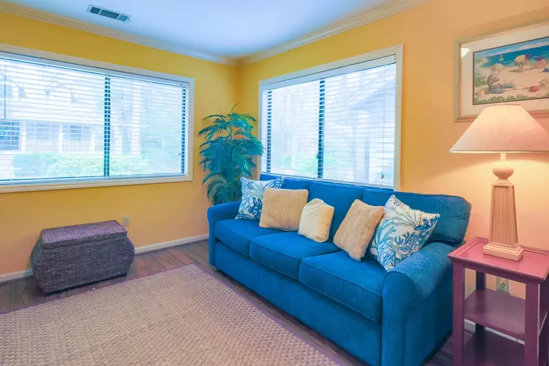 There is also a queen sleeper sofa in the family room.