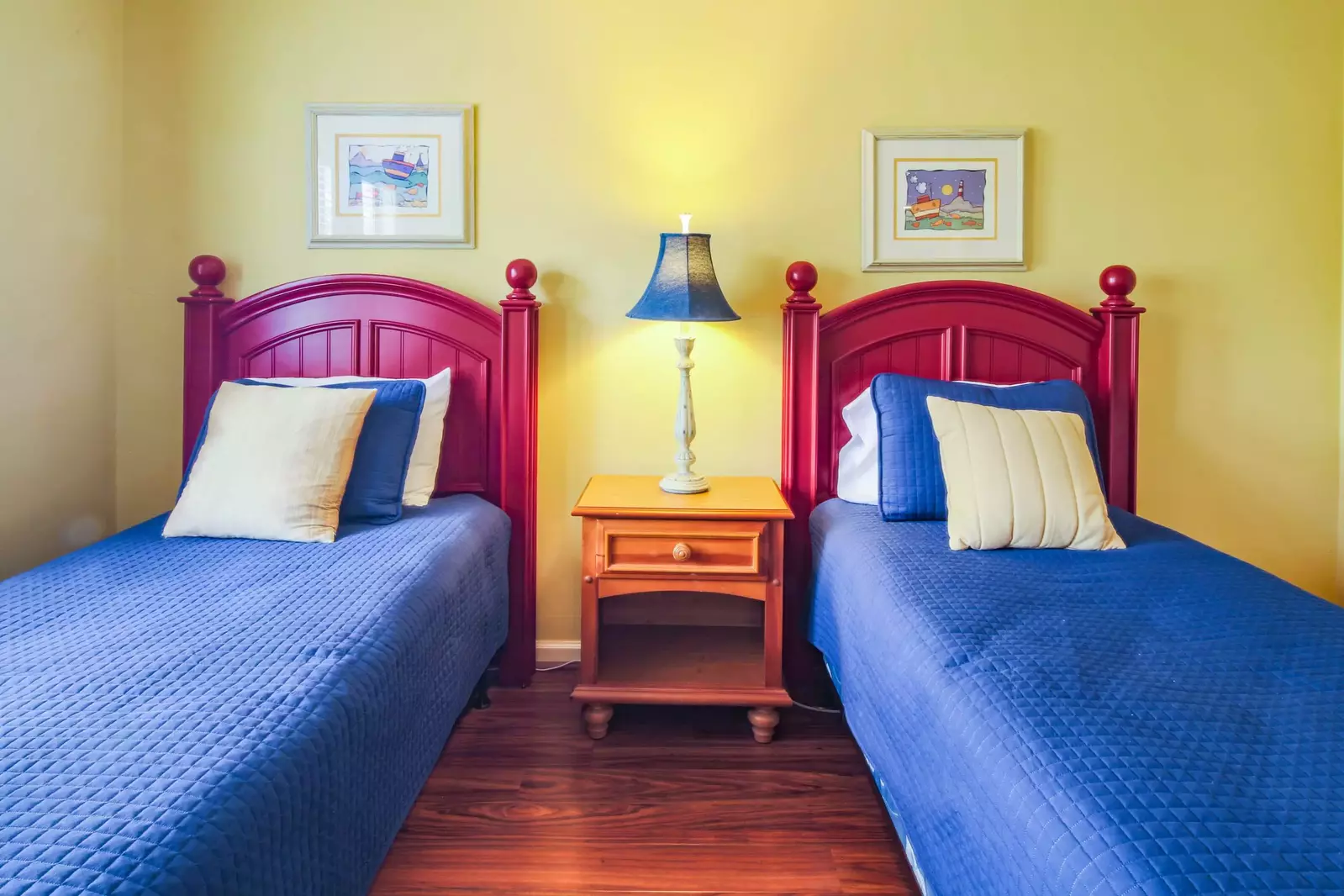 Each of the beds in the bedrooms will be made in advance of your arrival with freshly laundered sheets.