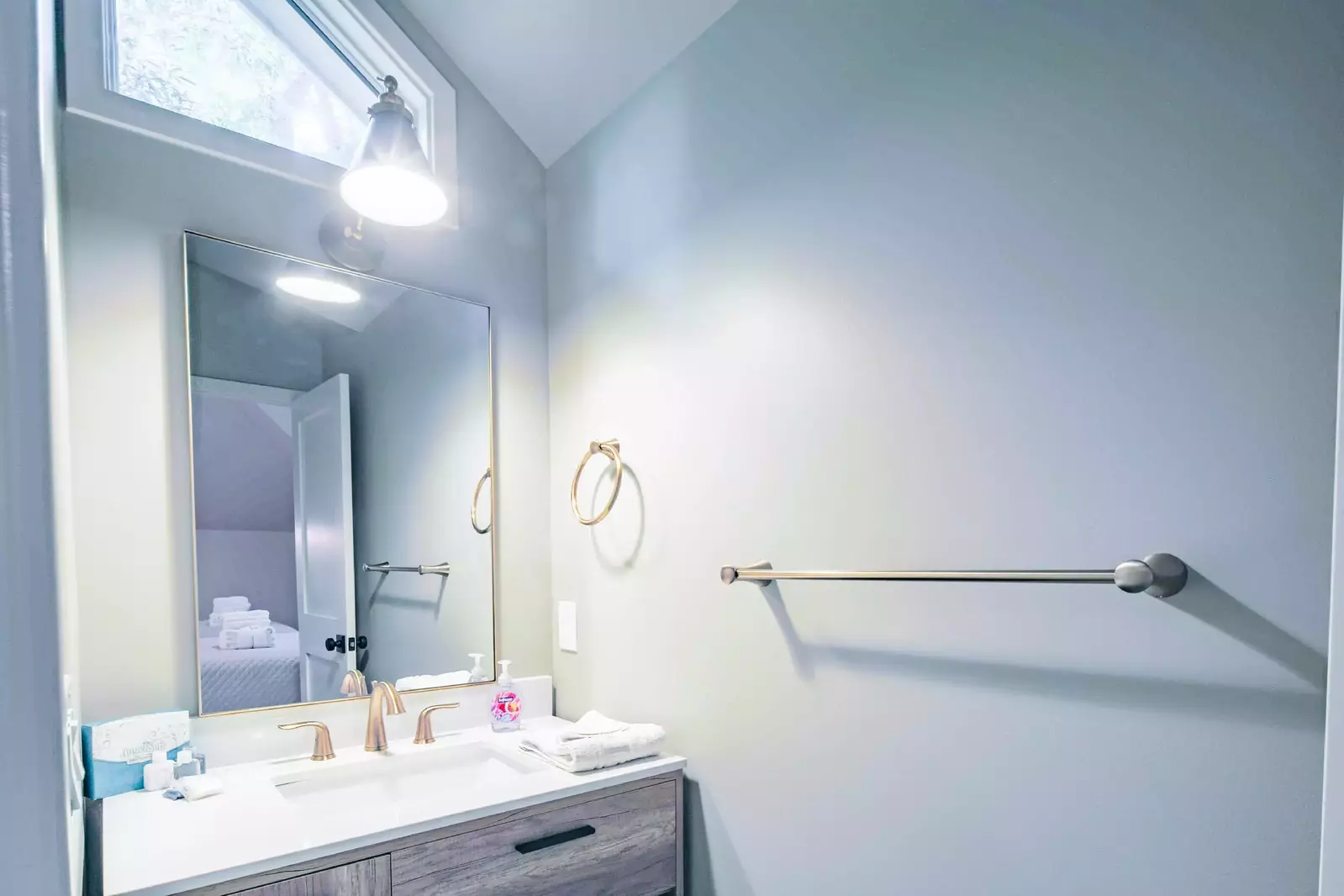 This vanity in the jack & jill bathroom is accessible from the twin bedroom.
