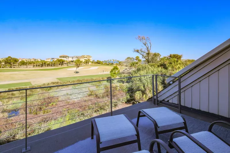 The second floor balcony is the perfect spot to watch the golfers or enjoy the ocean breezes.