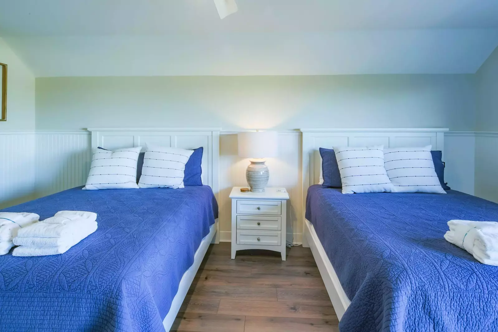 Each of the beds will be made in advance of your arrival with freshly laundered sheets.