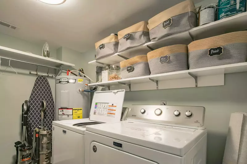 The laundry room is located on the first floor of the villa.